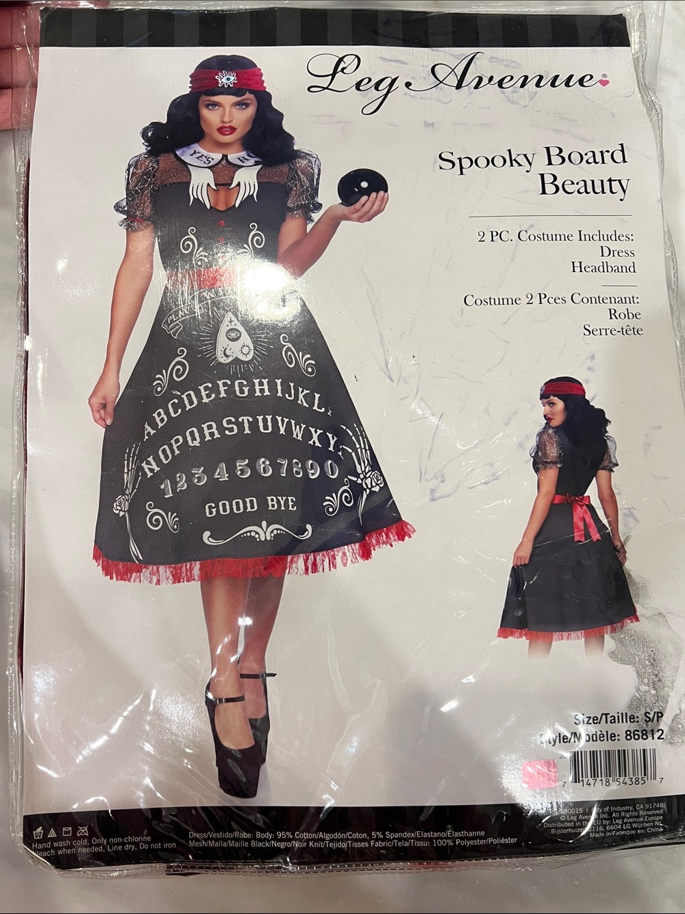Women’s leg Avenue size small spooky board beauty costume dress Halloween ouija